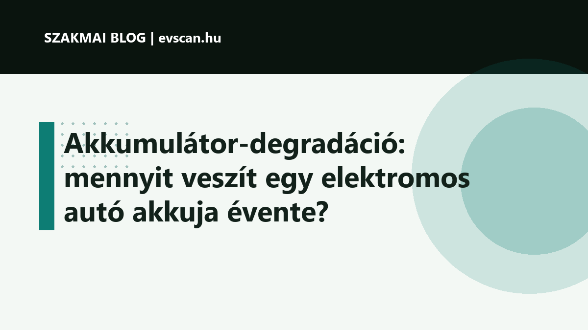 Akkumulátor-degradáció: mennyit veszít egy elektromos autó akkuja évente?